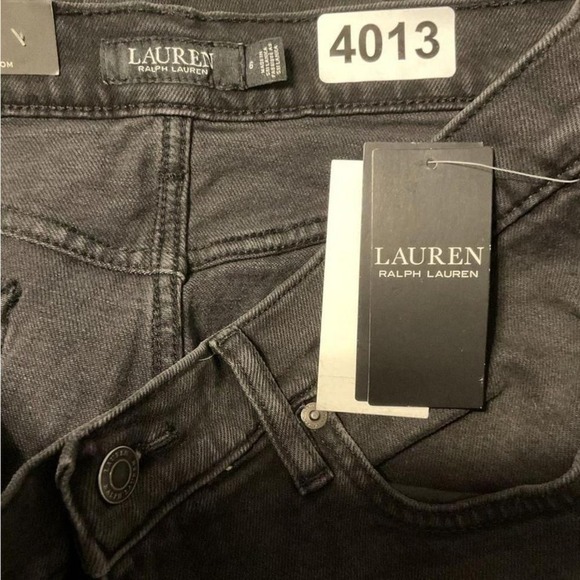 Lauren by Ralph Lauren black relaxed taper jeans‎ size 6 - Picture 3 of 5